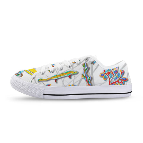 'Regenesis' (White Edit - White Trim) Women's Canvas Plimsolls