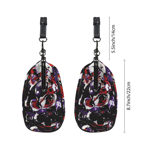 'Gothic Rose' Faux Leather Kisslock Handbag Crossbody