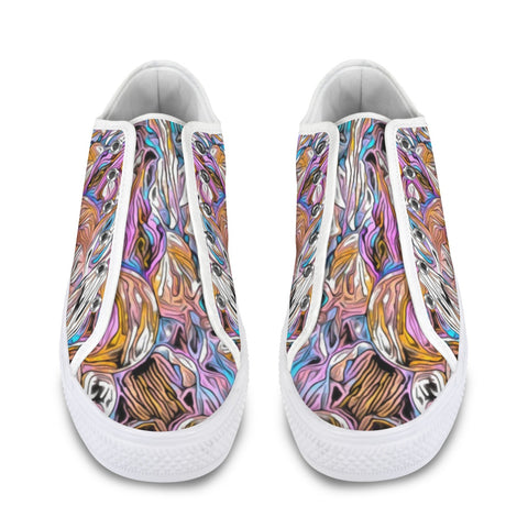 'Psychedelique' (White) 'Seattle' Men's Trainers