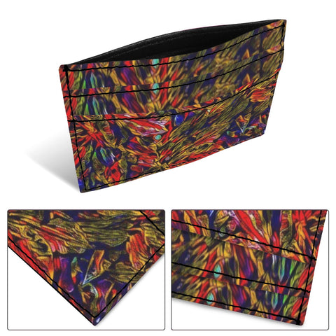 'Clematis Firestorm' Faux Leather Cardholder