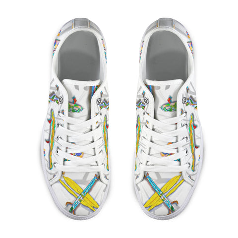 'Regenesis' (White Edit - White Trim) Women's Canvas Plimsolls