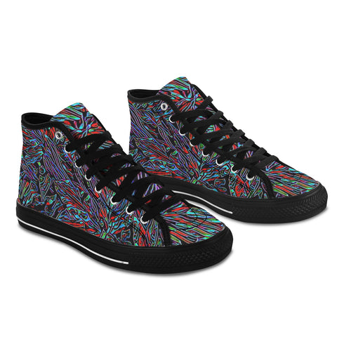 'Clematis Neon' (Black Trim) Vancouver H Women's Canvas Shoes (1013-1)