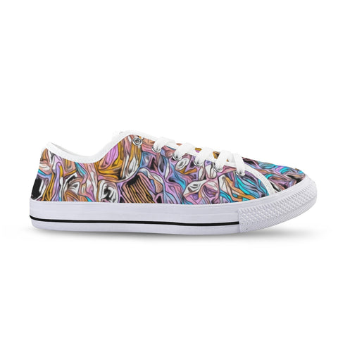 'Psychedelique' (White) Women's Canvas Plimsolls