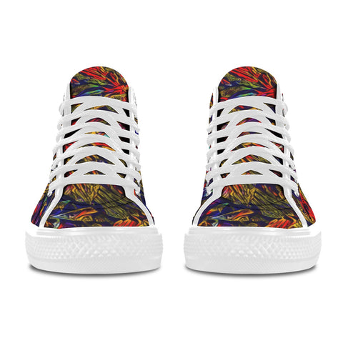 'Clematis Firestorm' (White Trim) Vancouver Canvas Boots