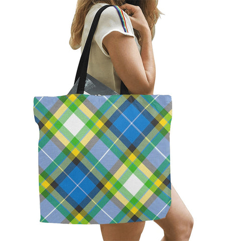 'Yorkshire Tartan' (Slant) Large Canvas Tote