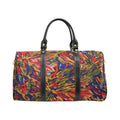 'Clematis Firestorm' Nylon Duffle With Faux Leather Trim
