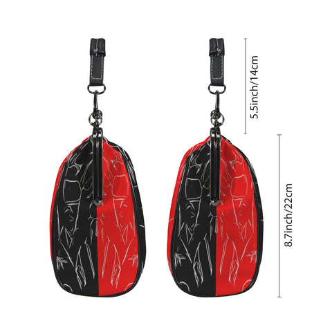 'Bloodlust' Faux Leather Kisslock Handbag Crossbody