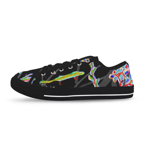 'Regenesis' (Black Edit - Black Trim) Women's Canvas Plimsolls