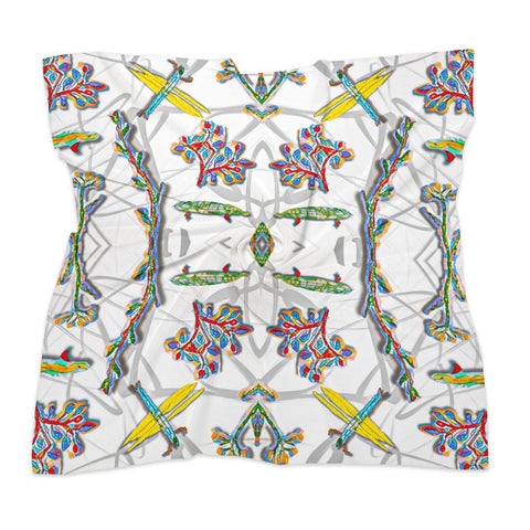'Regenesis' (White Edit) Poly Scarf Square