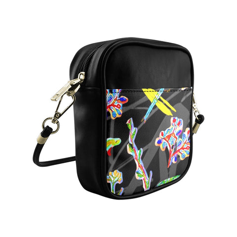 'Regenesis' (Black Edit) Faux Leather Sling Pouch