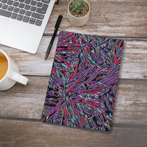 'Clematis Neon' Faux Leather A5 Binder Notebook