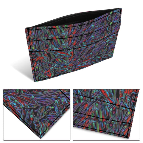 'Clematis Neon' Faux Leather Cardholder