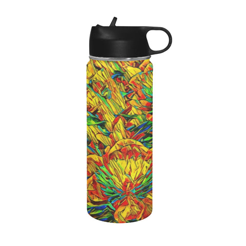 'Peony Citrus' Insulated Water Bottle