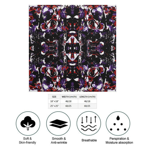 'Gothic Rose' Poly Scarf Square
