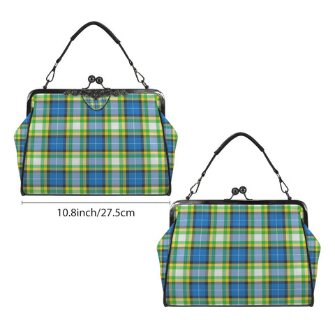 'Yorkshire Tartan' (Heritage) (Slant) Faux Leather Kisslock Handbag Crossbody