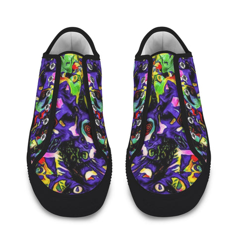 'Purple Haze' (Black Trim) Women's Canvas Plimsolls