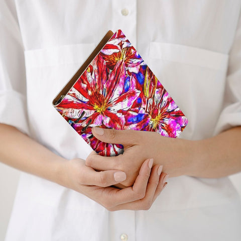 'Clematis' Faux Leather A5 Binder Notebook