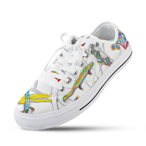 'Regenesis' (White Edit - White Trim) Women's Canvas Plimsolls