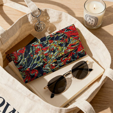 'Eathquake' Faux Leather Glasses Case
