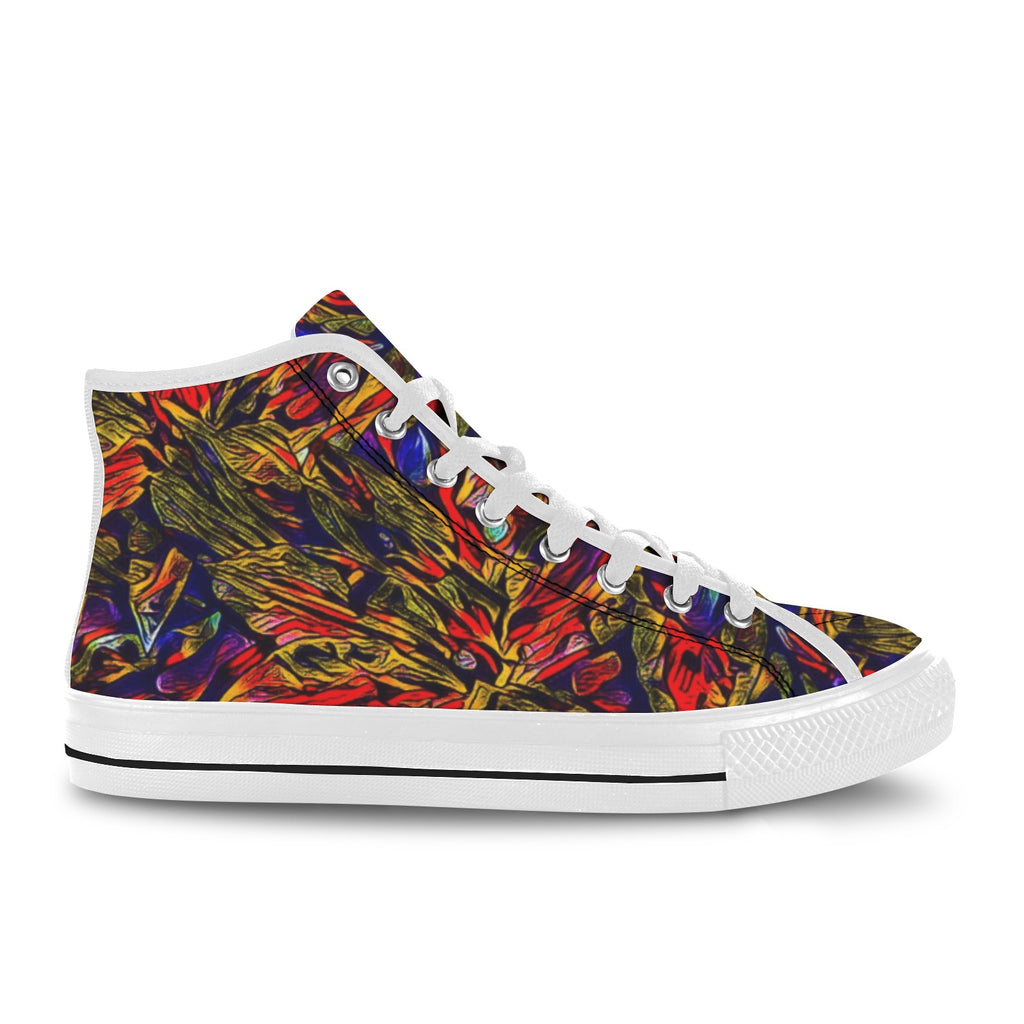 'Clematis Firestorm' (White Trim) Vancouver Canvas Boots