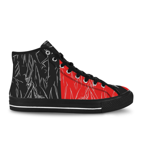 'Bloodlust' (Black) Women's Canvas Boots