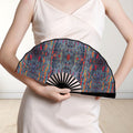 'Graphite' (Black Edge) Double-Sided Folding Bamboo Fan