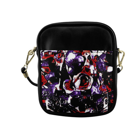 'Gothic Rose' Faux Leather Sling Pouch