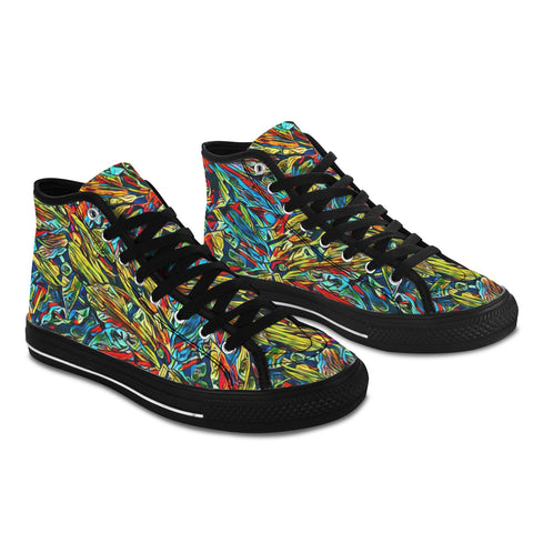 'Clematis Electra' (Black Trim) Vancouver Canvas Boots