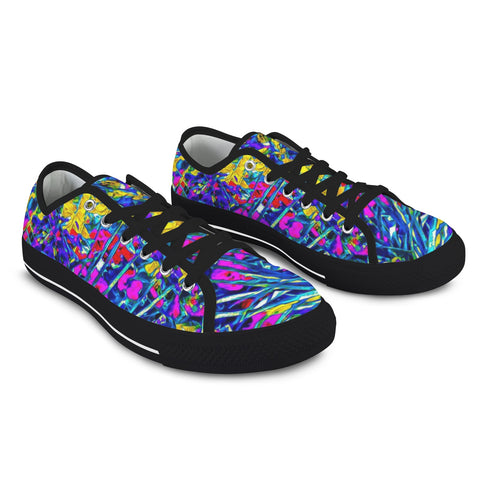 'Agapanthus' (Black Trim) Women's Canvas Plimsolls