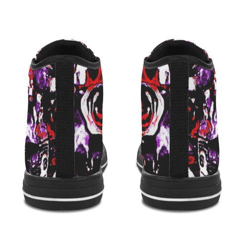 'Gothic Rose' (Black Trim) Vancouver Canvas Boots