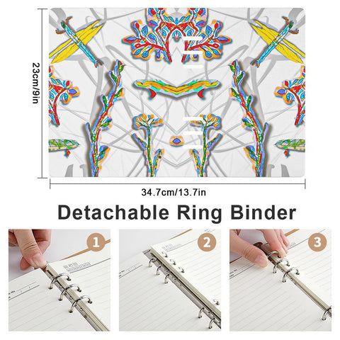 'Regenesis' (White Edit) Faux Leather A5 Binder Notebook