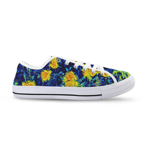 'Wild Poppies' (White Trim) 'Seattle' Women's Trainers