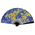 'Summer Basket' (Black Edge) Double-Sided Folding Bamboo Fan