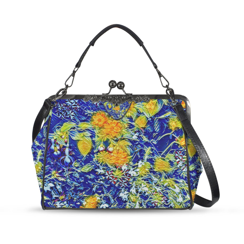'Summer Basket' Kisslock Crossbody Shoulder Bag (Model 1752)