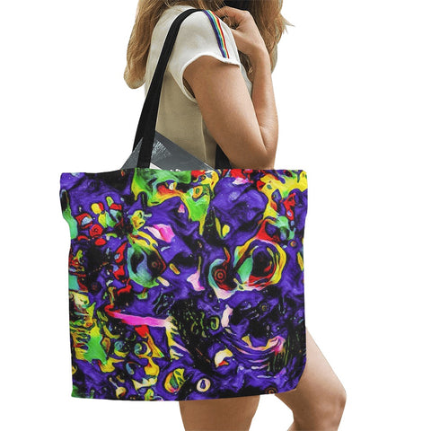 'Purple Haze' Large Canvas Tote
