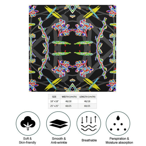 'Regenesis' (Black Edit) Poly Scarf Square