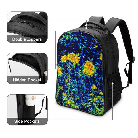 'Wild Poppies' Nylon Backpack