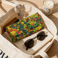 'Peony Citrus' Faux Leather Glasses Case