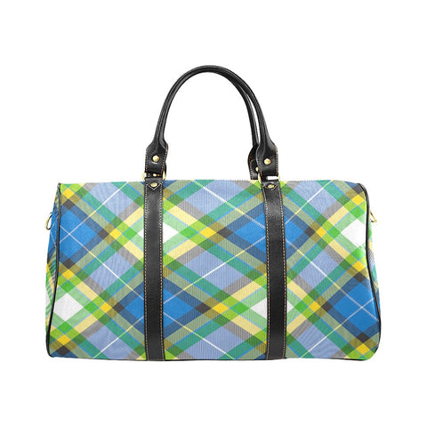 'Yorkshire Tartan' (Slant) Nylon Duffle With Faux Leather Trim