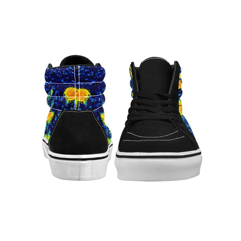'Wild Poppies' Men's High Top Skateboarding Boots