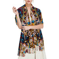 'Boilerplate' Tassel Fleece Scarf