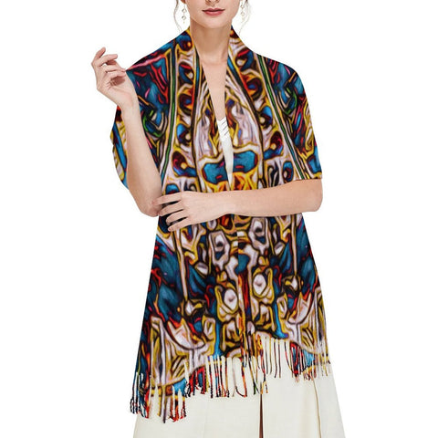 'Boilerplate' Tassel Fleece Scarf