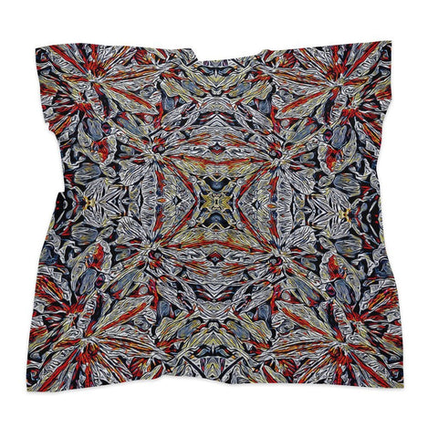 'Clematis Platinum' Poly Scarf Square