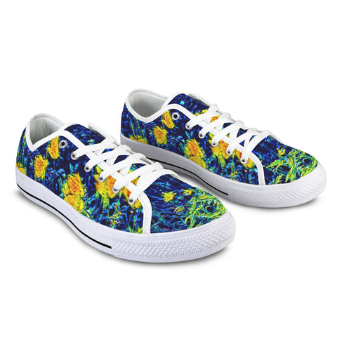 'Wild Poppies' (White) 'Seattle' Men's Trainers