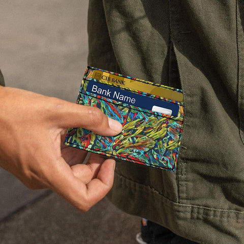 'Clematis Electra' Faux Leather Cardholder