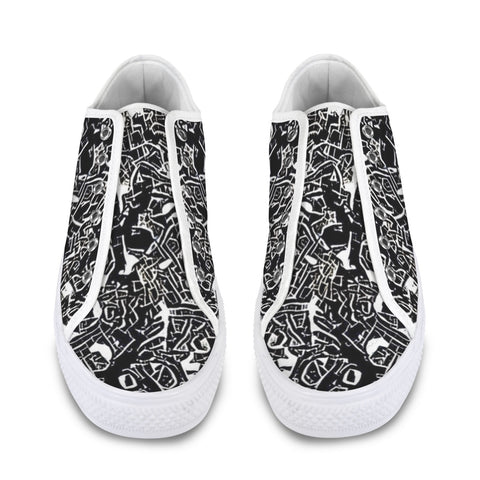 'Liquorice' (White Trim) Women's Canvas Plimsolls