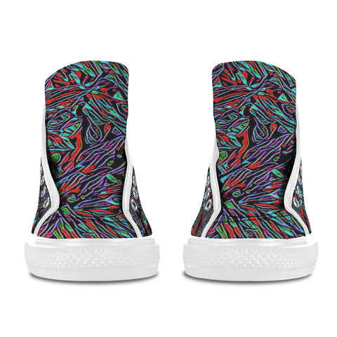 'Clematis Neon' (White Trim) Vancouver Canvas Boots