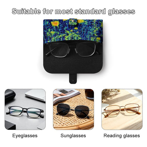 'Wild Poppies' Faux Leather Glasses Case