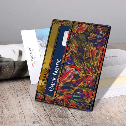 'Clematis Firestorm' Faux Leather Cardholder