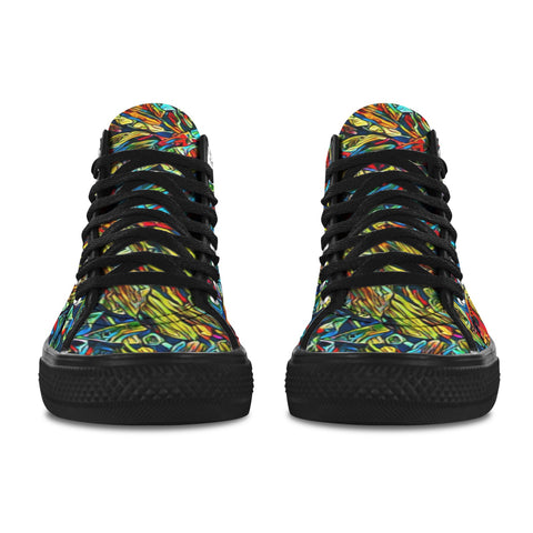 'Clematis Electra' (Black Trim) Vancouver Canvas Boots
